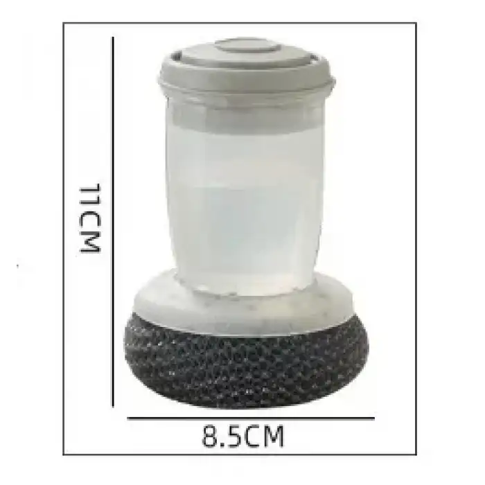 AsilTech Deterjan Hazneli Telli Bulaşık Fırçası