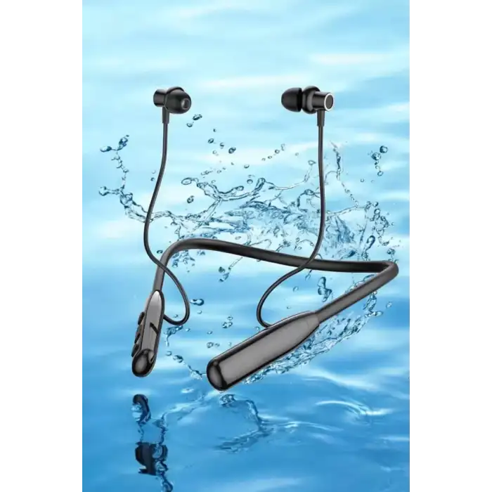 AsilTech Dijital Batarya Göstergeli Bluetooth Özellikli Boyun Askılı Kulaklık