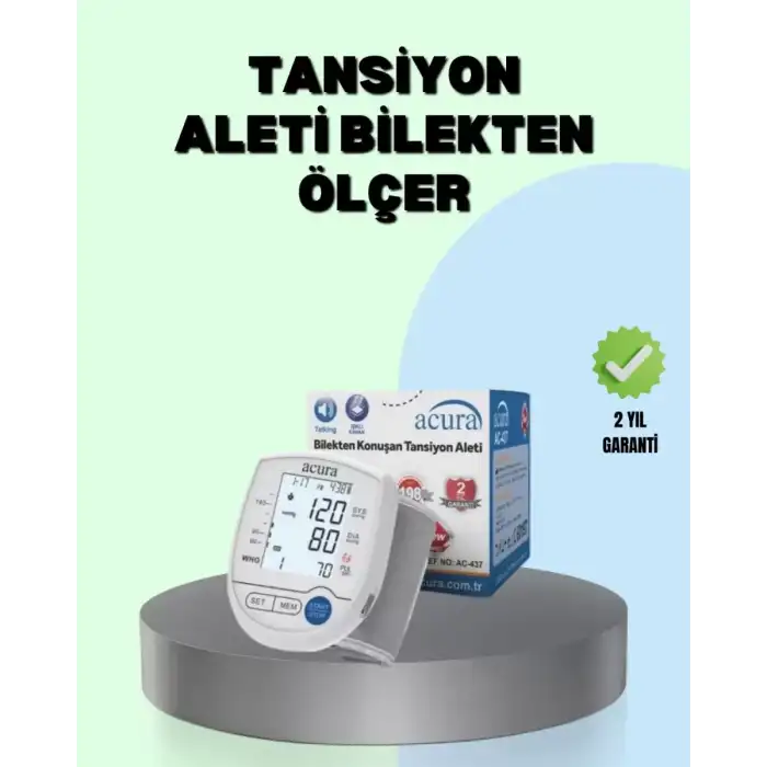 AsilTech Dijital Bilek Tansiyon Aleti Çift Güç Kaynaklı HD Ekranlı