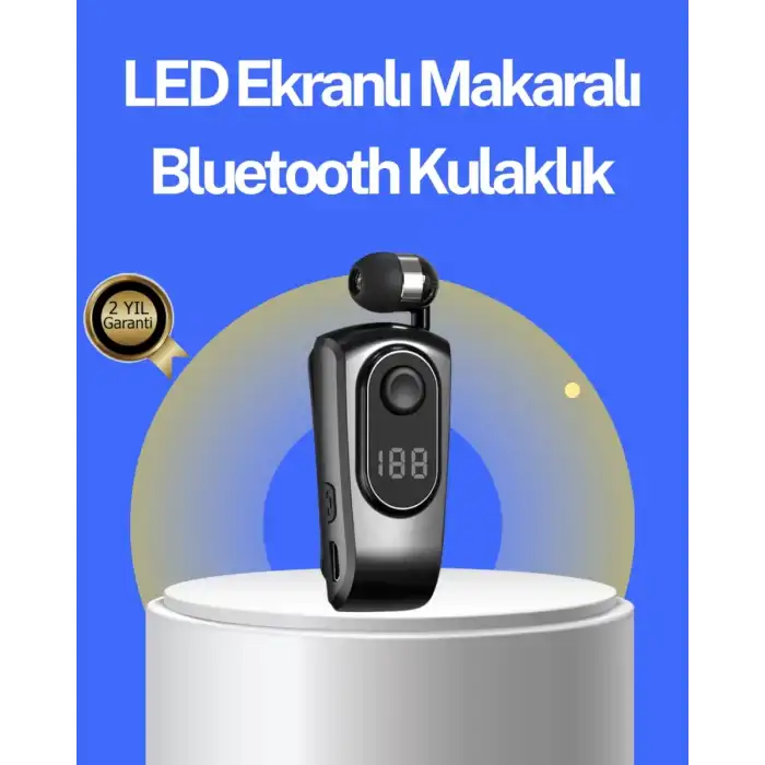 AsilTech Dijital Ekranlı Bluetooth Kulaklık – Titreşimli Bildirim, 25 Saat Kullanım