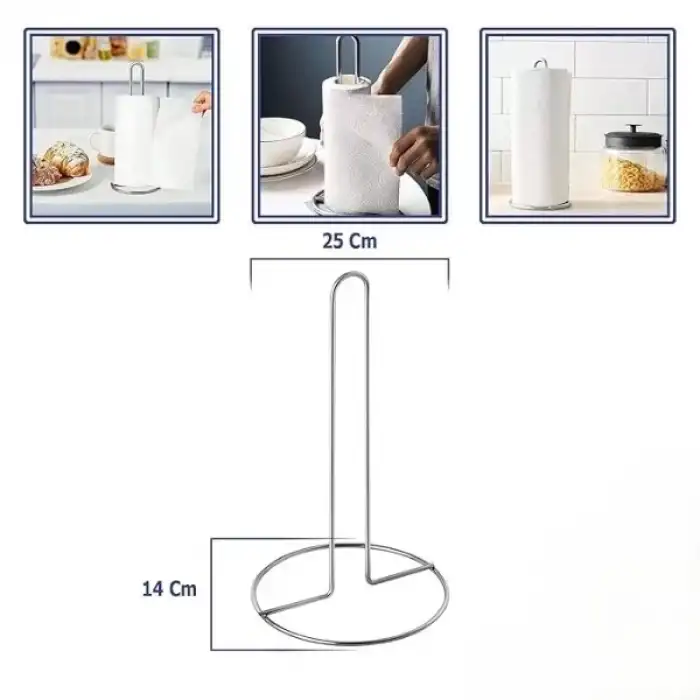 AsilTech Dik Kağıt Havluluk Krom Renk