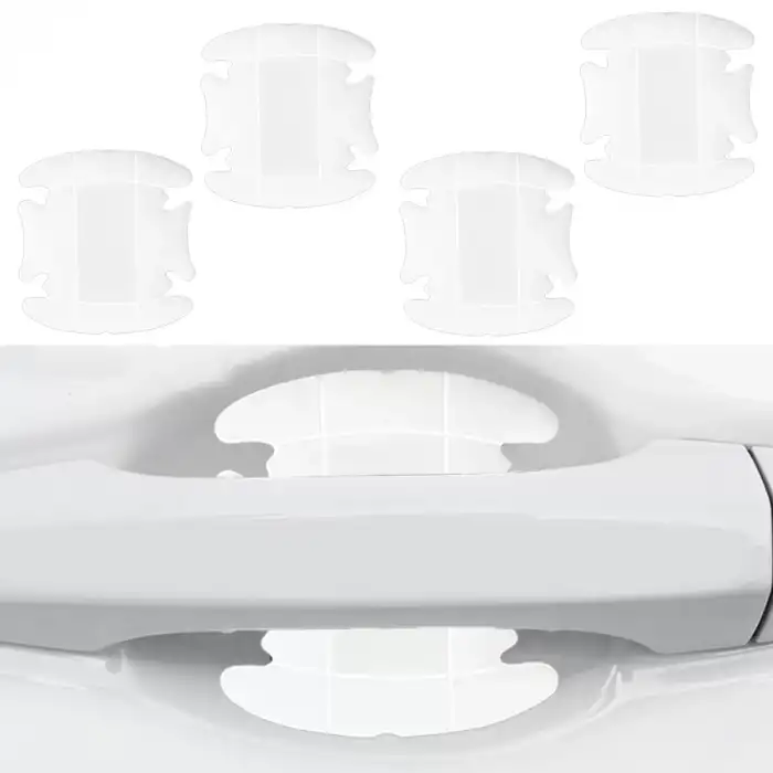 AsilTech Dış Kapı Kolu Koruma Bandı Silikon 4 Parça Beyaz