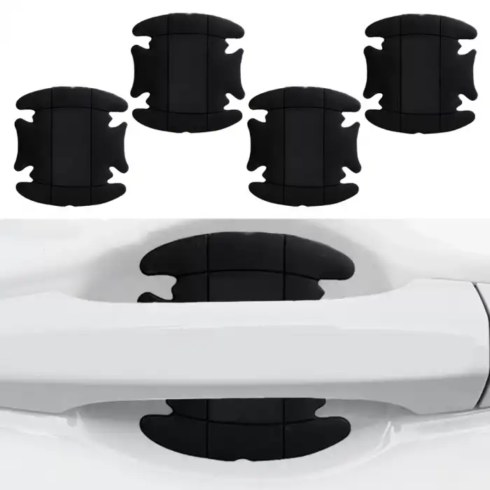 AsilTech Dış Kapı Kolu Koruma Bandı Silikon 4 Parça Siyah