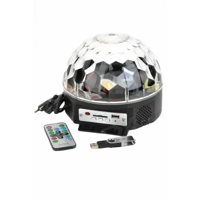 AsilTech Disko Topu Renkli Işıklı Lazer Parti Bluetooth Bağlantılı Led Küre