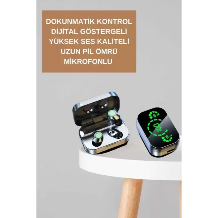 AsilTech Dokunmatik Akıllı Saat Yeni Nesil Kulaklık Kampanyası Bluetooth Bağlantılı ANC Özelliği