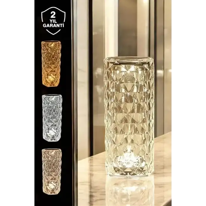 AsilTech Dokunmatik Kristal Gece Lambası Hediyelik