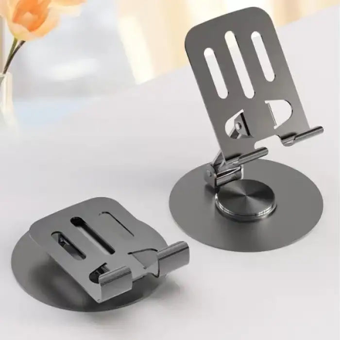 AsilTech Dönebilir ve Katlanabilir Masaüstü Metal Telefon Tutucu