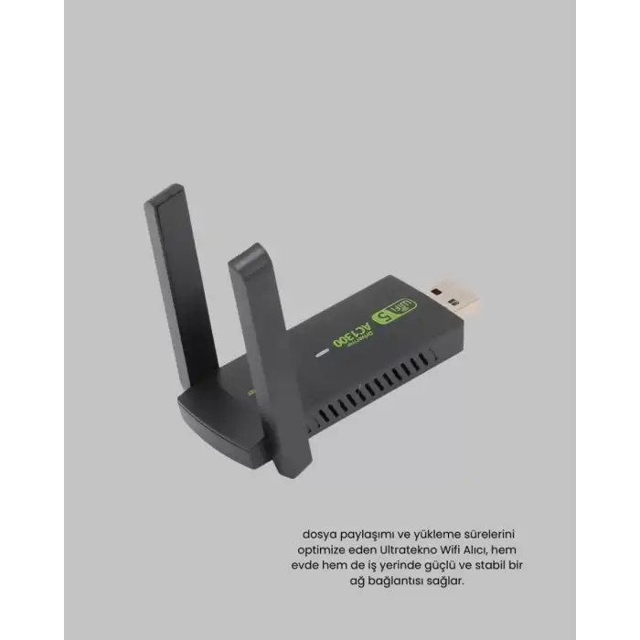 AsilTech Dual Band USB WiFi Adaptör – 1200 Mbps Hız