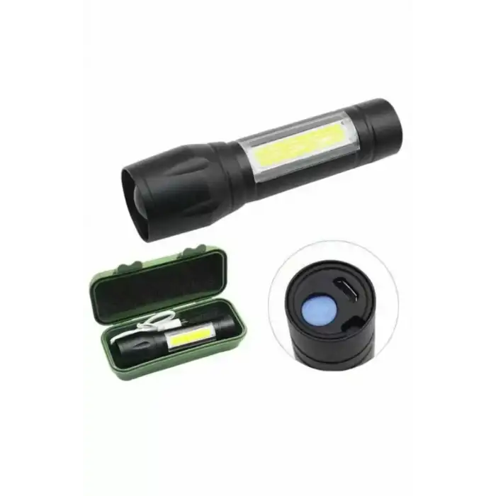 AsilTech EL Feneri Uzun Menzilli Usb Şarj Edilebilir Kamp Lambası