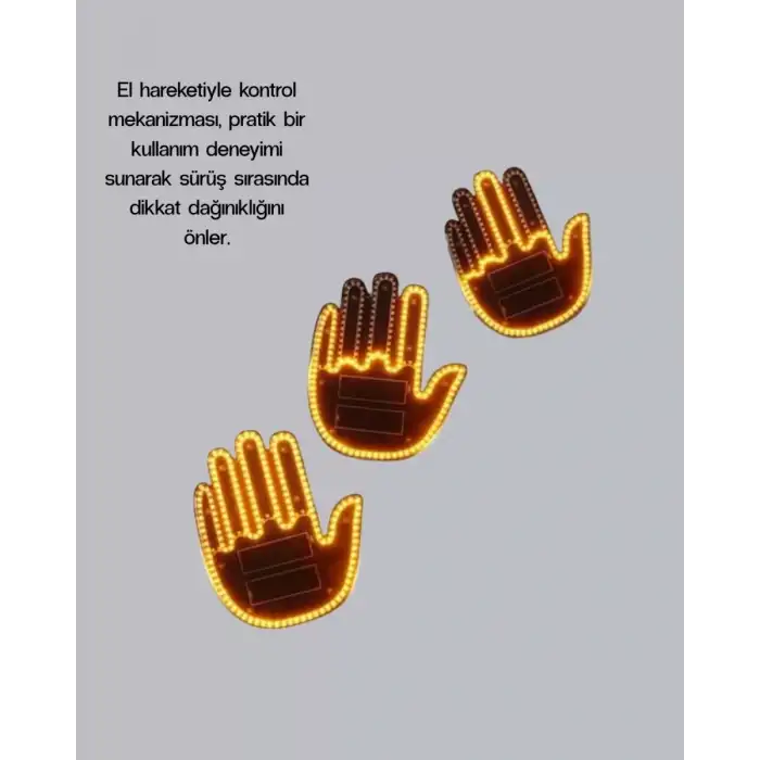 AsilTech El Hareketiyle Kontrol Edilen 176 LED Amber Güvenlik Lambası