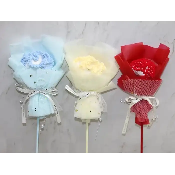 AsilTech El Örgüsü Tekli Çiçek Buketi