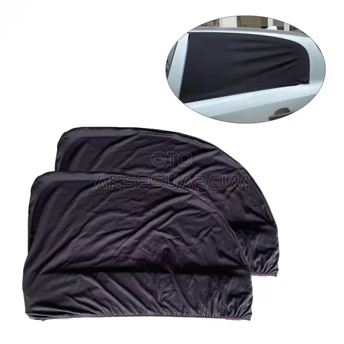 AsilTech Elastik Oto Yan Cam Bebek Güneşlik Araba Perdesi Hatchback Uyumlu 2li