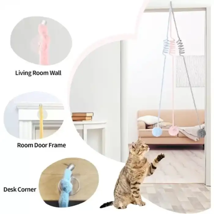 AsilTech Elastik Yaylı Asılabilir Peluş Oyuncak