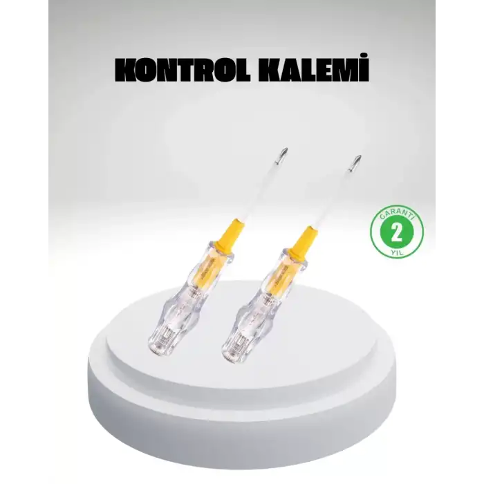 AsilTech Elektrik Test Kalemi Neon Işıklı Nikel Kaplama 110-220V Dirençli