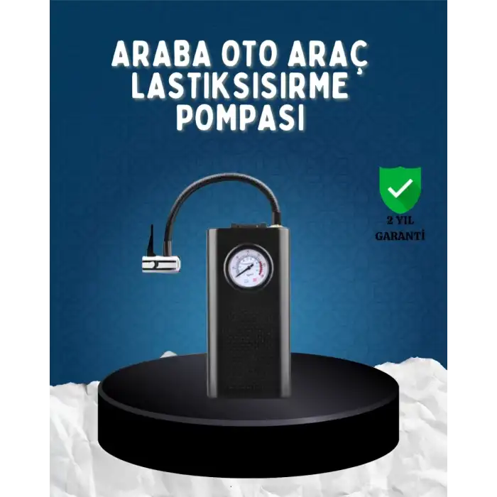 AsilTech Elektrikli Hava Kompresörü Type-C USB Şarjlı Çok Fonksiyonlu Lastik Pompası