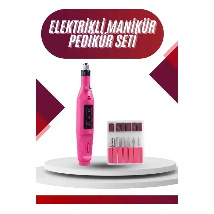 AsilTech Elektrikli Profesyonel Manikür Pedikür Seti Değiştirilebilir Başlık Seçeneği