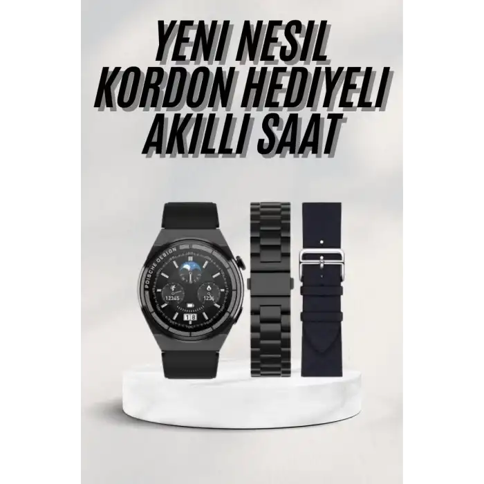 AsilTech En Çok Tercih Edilen Akıllı Saat Amoled Ekran Nabız Sensörü GPS Uyumlu Adımsayar