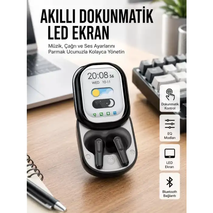 AsilTech ENC Destekli Bluetooth 5.4 Kulaklık – EQ Ayarlı, Akıllı Kutulu