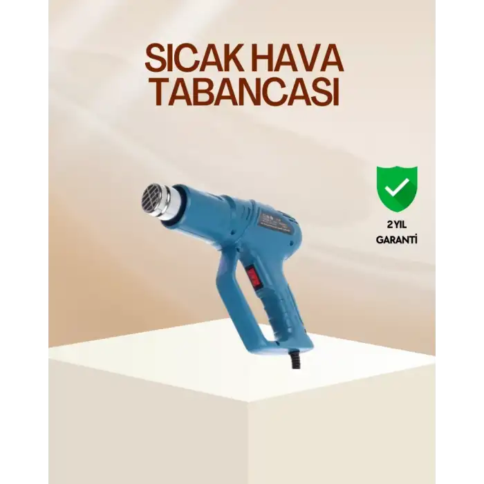 AsilTech Endüstriyel 2000W Isı Tabancası Plastik Boru Lehim Boya Çıkarma