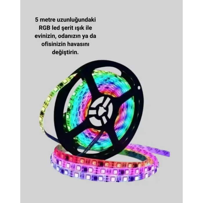 AsilTech Enerji Tasarruflu RGB Şerit LED 5 Metre
