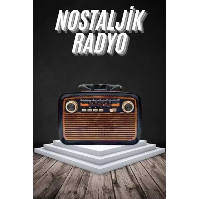 AsilTech Eskitme Nostalji Tasarımlı Bluetoothlu Nostalji Radyo Ahşap Nostaljik Görünümlü