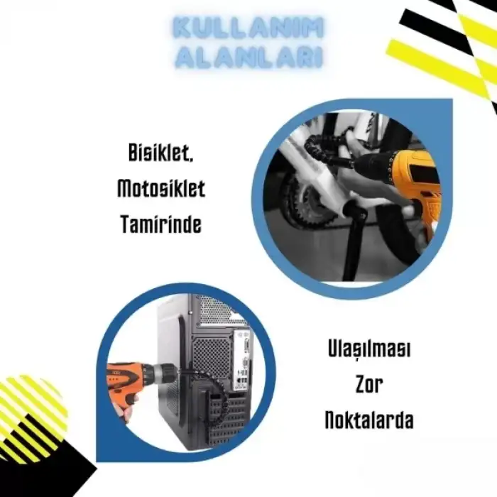 AsilTech Esnek Şaftlı Tornavida Ucu Seti