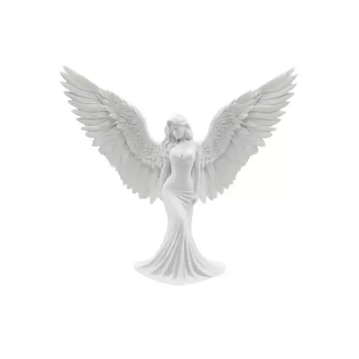 AsilTech Estetik Melek Kadın Figürlü 3D Dekoratif Biblo Modern Salon Dekoru