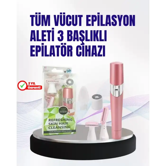 AsilTech Ev Tipi Profesyonel Epilasyon Cihazı – Pembe