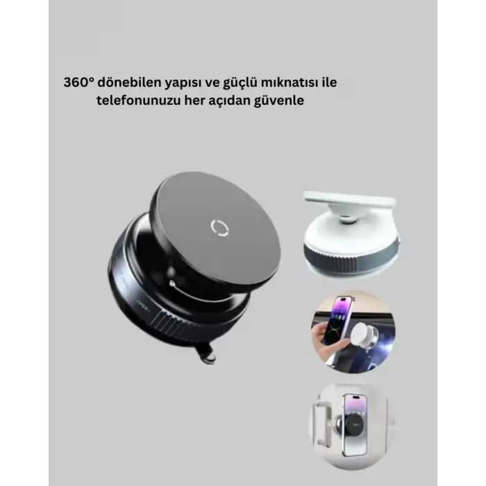 AsilTech Evrensel Manyetik Araç Telefon Tutucu 360° Döner Başlık