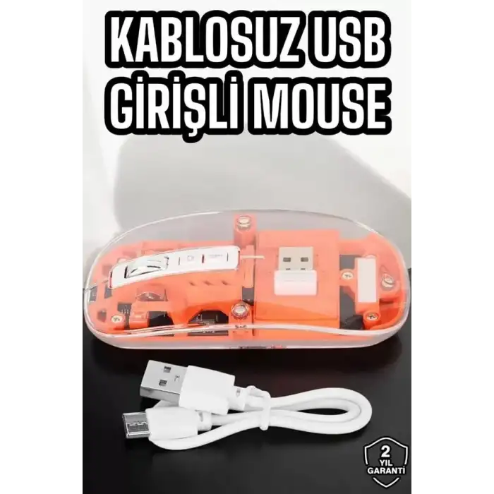 AsilTech Fare Mouse Çift Modlu Kablosuz Bağlantılı 2.4GHz Destekli Yeni Nesil