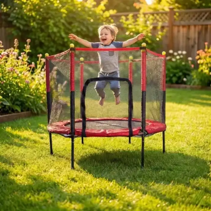 AsilTech Fileli 140 cm Büyük Boy Trambolin