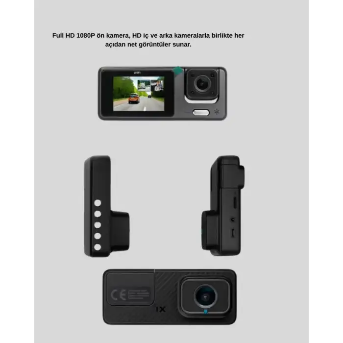 AsilTech Full HD 3lü Araç Kamerası Geri Görüş Destekli Park Modlu 1080P DVR