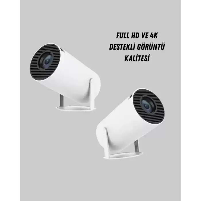 AsilTech Full HD 4K Destekli Akıllı Projeksiyon – 130 inç Ekran, Uzun Ömürlü Ampul ve Çoklu Giriş