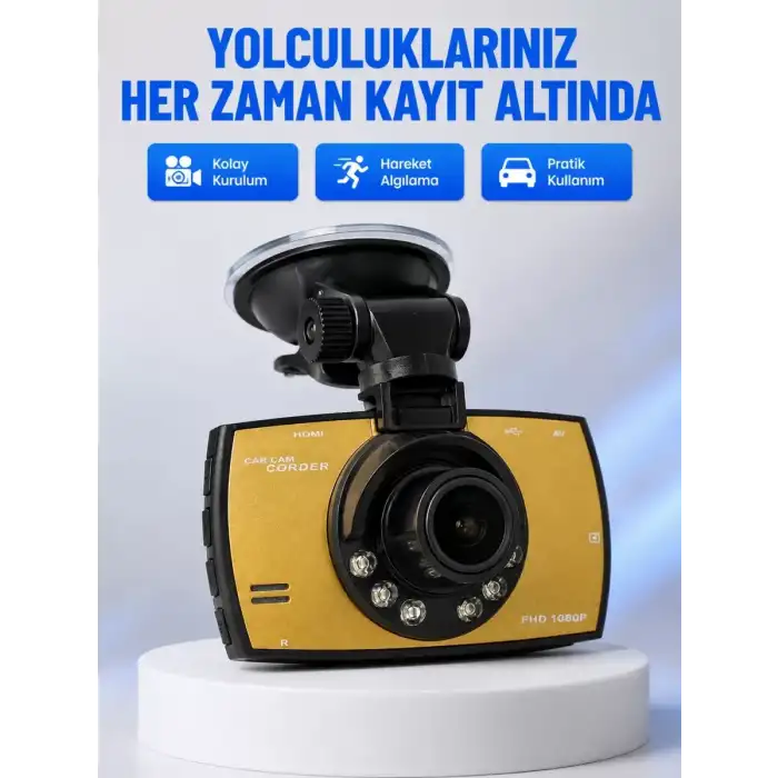 AsilTech Full HD Araç Kamerası G Sensor Gece Görüşlü Dash Cam