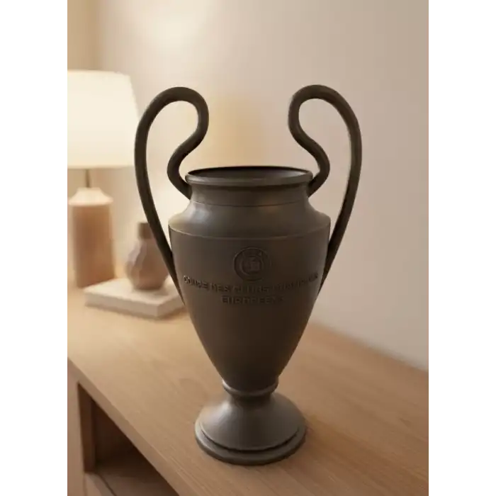 AsilTech Füme Kupa 25cm UEFA Model Dekoratif Ödül Biblosu