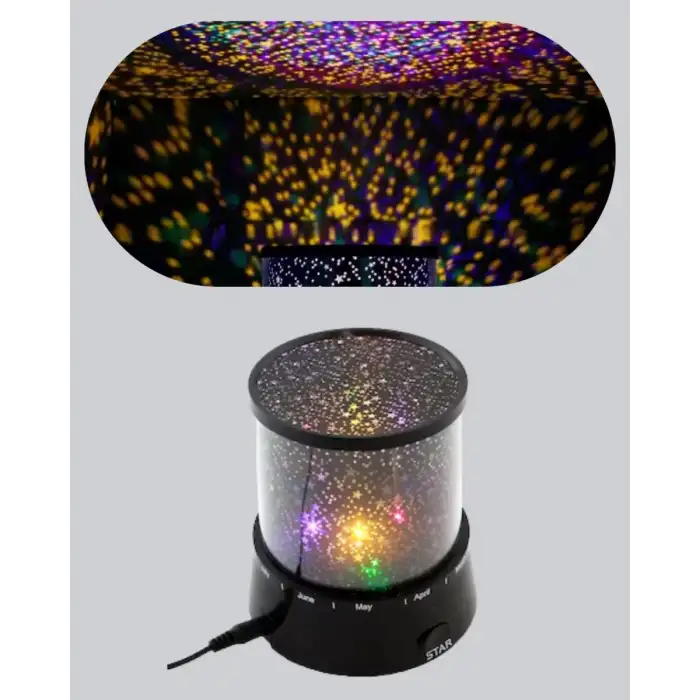 AsilTech Galaxy Efektli LED Projektör Taşınabilir Yıldız Gece Lambası