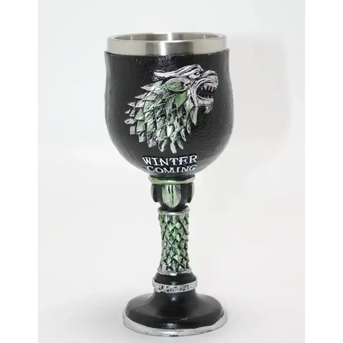 AsilTech Game Of Thrones House Stark 3D Kabartmalı Çelik Kadeh Bardak