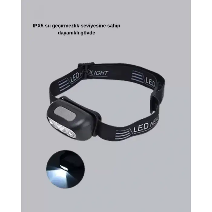 AsilTech Gece Balıkçılığı İçin Ultra Parlak Şarjlı Kafa Lambası | 4 Işık Modu + USB Şarj
