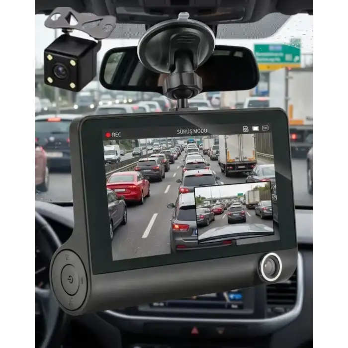 AsilTech Gece Görüşlü Araç İçi Kamera Full HD Park Modlu