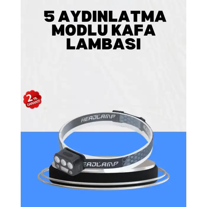 AsilTech Gece Koşusu İçin LED Kafa Lambası El Sensörlü