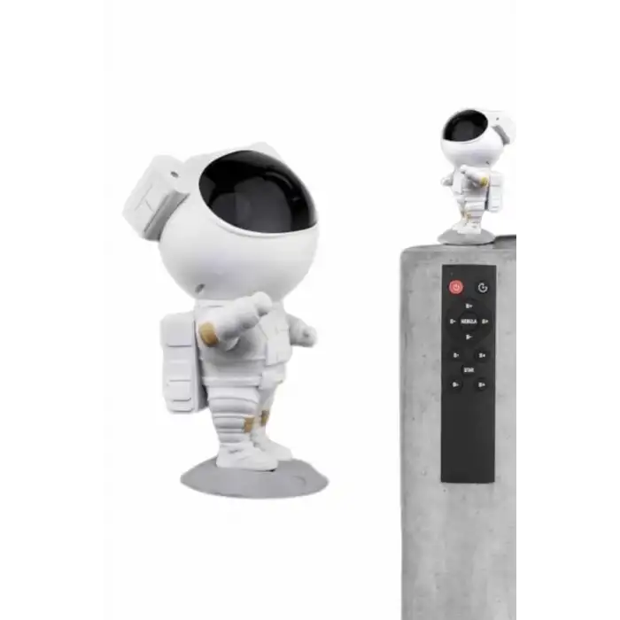 AsilTech Gece Lambası Astronot Bluetooth Hoparlörlü Galaksi Işık Projektörü