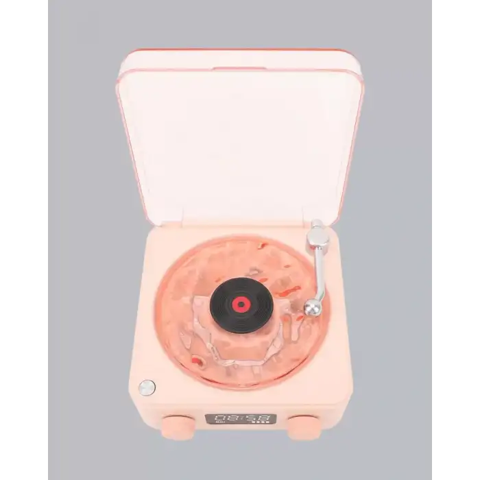 AsilTech Gece Lambası Stereo Bluetooth Hoparlör Dijital Saat Su Dalgası Efektli 3-ü-1 Cihaz