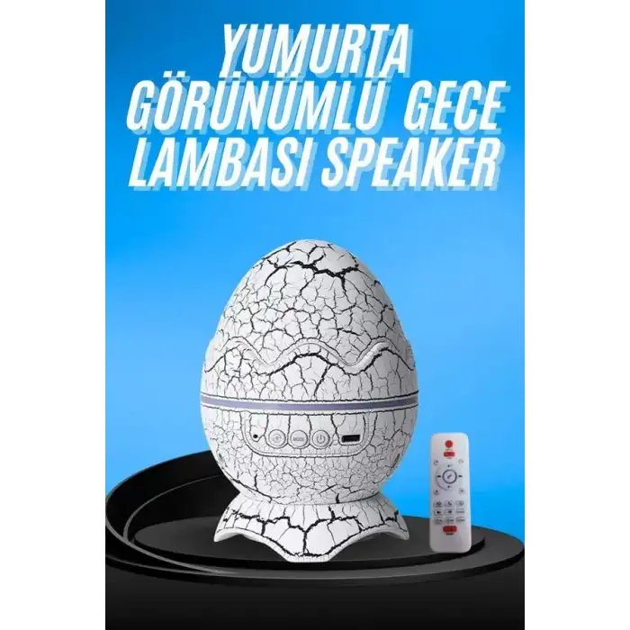 AsilTech Gece Lambası Yumurta Işık Speaker Yeni Nesil Dinozor Yumurtası Görünümlü