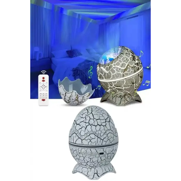 AsilTech Gece Lambası Yumurta Işık Speaker Yeni Nesil Dinozor Yumurtası Görünümlü