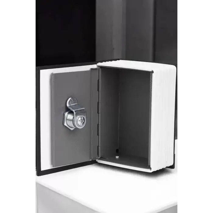 AsilTech Gizli Kasa Kitap Görünümlü Anahtarlı Çelik Mini Kasa