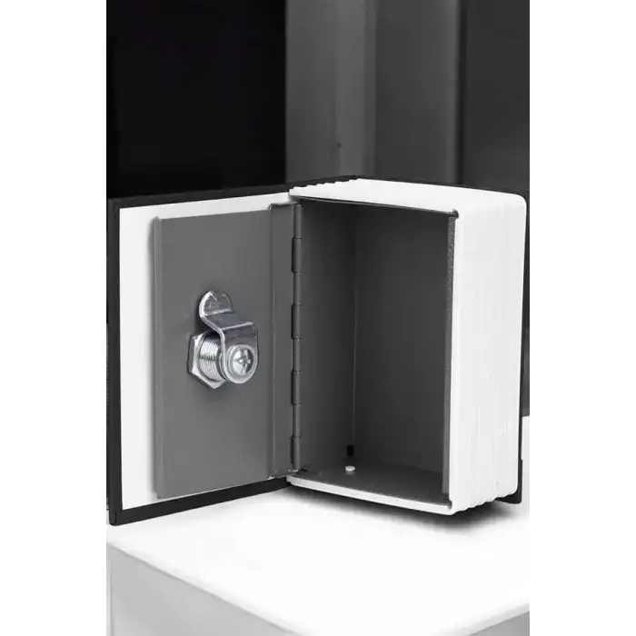 AsilTech Gizli Kasa Kitap Görünümlü Anahtarlı Çelik Mini Kasa