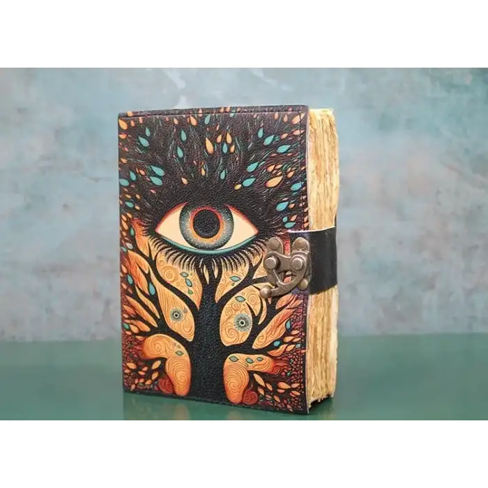 AsilTech Göz Tasarımlı Deri Defter