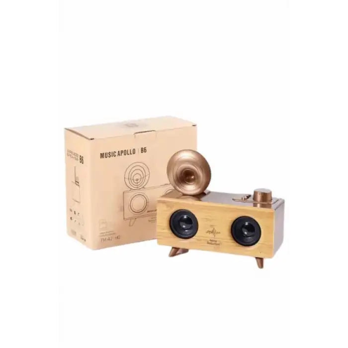 AsilTech Gramafon Radyo Bluetooth Hoparlör Nostaljik Radyo FM Radyo