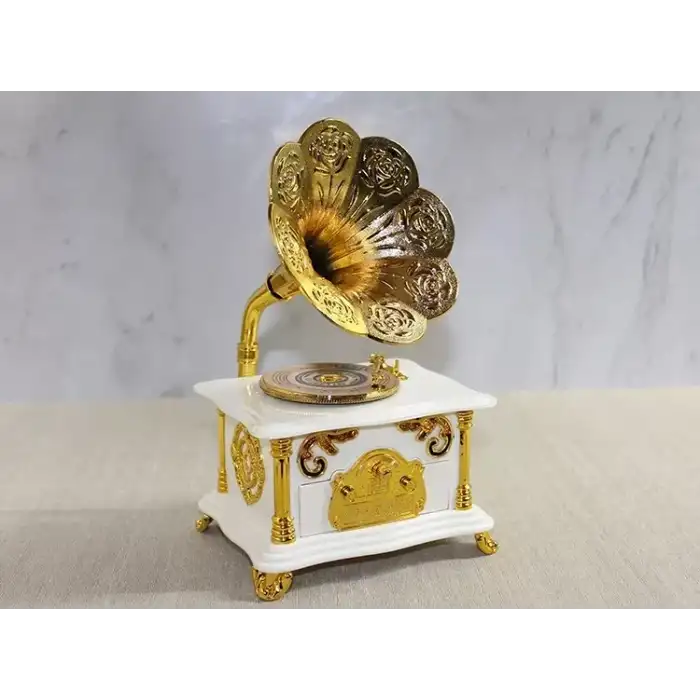 AsilTech Gramofon Müzik Kutusu Beyaz