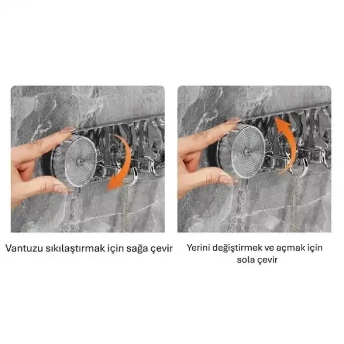 AsilTech Güçlü Lüks Vantuzlu Askılık